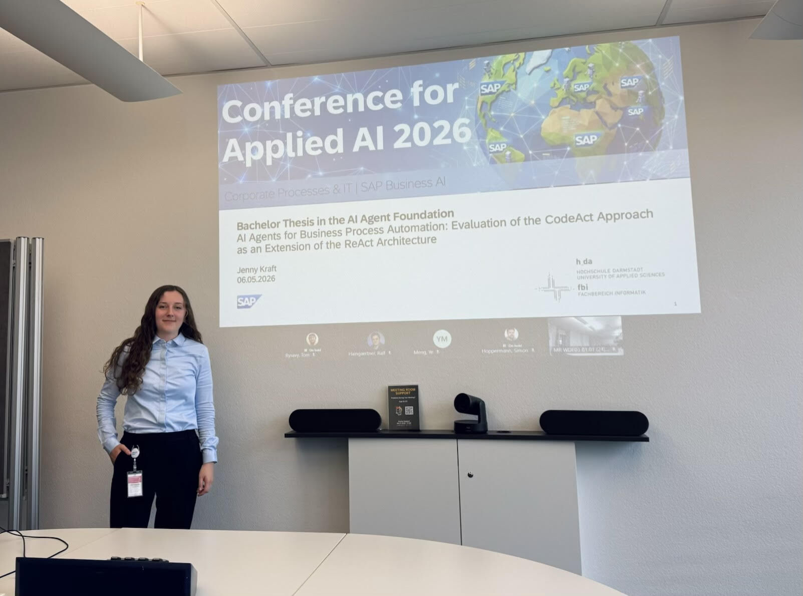 Presenting My Bachelor's Thesis on CodeAct at SAP AICON