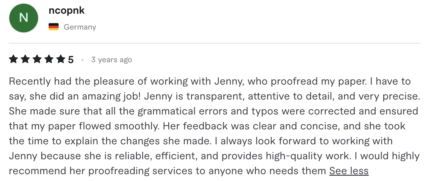 Fiverr buyer review