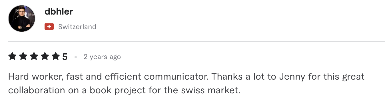 Fiverr buyer review