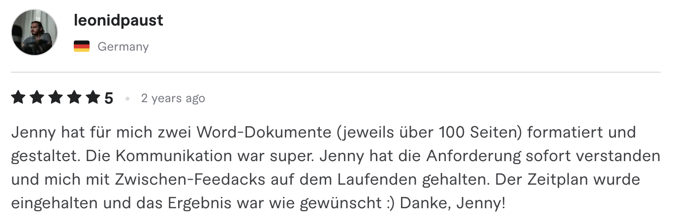 Fiverr buyer review