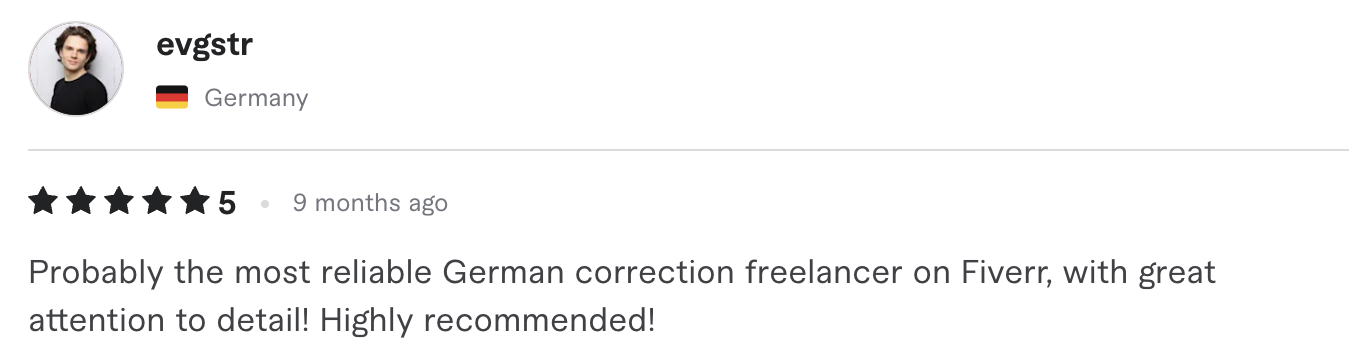 Fiverr buyer review
