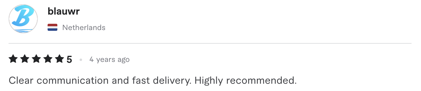 Fiverr buyer review